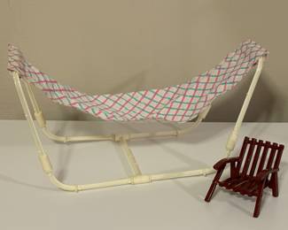 Vtg. Barbie Size Hammock w/Stand Unbranded