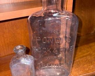 Vtg Meridian Seam Bottling Co Bottle, Vtg Ponds Rock & Rye W/Horehound Bottle!
