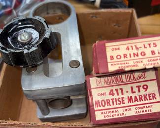 National Lock Set w/#411-LT9 Mortise Marker & 411-LT5 Boring Bit!
