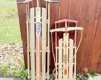 Vtg All American & Flexible Flyer Sleds!