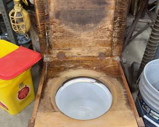 Antique Wooden Bedside Commode!