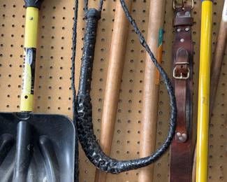 Vtg Leather Bullwhip, Etc!