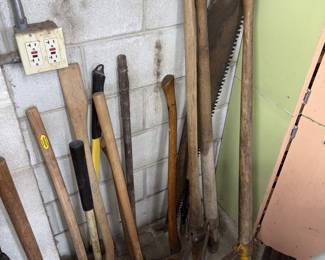 Antique Crosscut Hand Saw 2 Man Timber Logging Saw, Axes, Etc!

