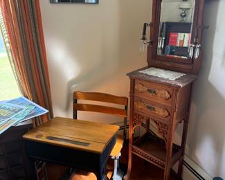 Antique shaving stand