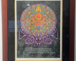 Santana Lithograph, Signed