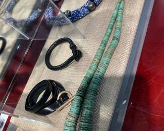 Old Pawn Santa Domingo Turquoise Necklace