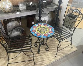 Mosaic Table with Patio Chairs