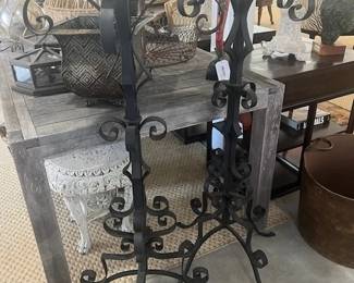 Pr. Tall Iron Plant Stands
