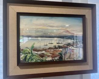 Puerto Vallarta Watercolor 1950