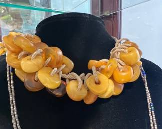 19th c. N.African Amber Necklace