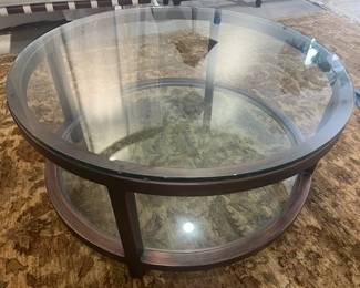 Artistica Glass and Metal Coffee Table