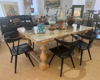 Dining Table with Black Dining Chairs