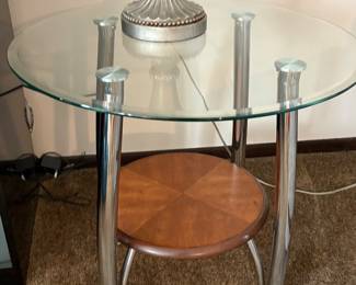 Glass Top End Table Set 
