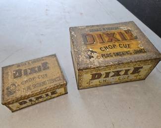 Dixie tobacco tins