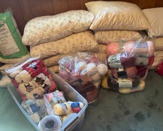 Lots of Yarn and "My Pillows"