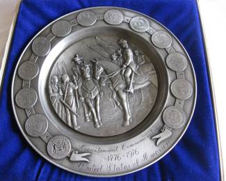 US Bicentennial Commemorative Pewter Plate No 6