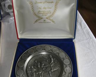 US Bicentennial Commemorative Pewter Plate No 6