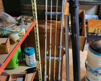 Poles, shelving, aquariums, tackle boxes