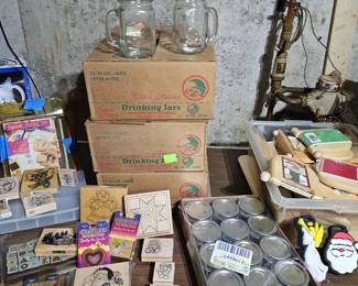 Stamping, Glass Mugs, Canning Lids