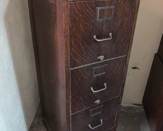 Antique Oak Filing Cabinet