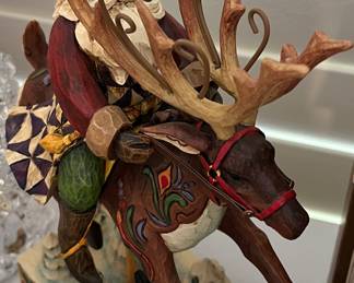 JIm Shore Santa on a Reindeer