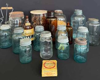 Fun and Eclectic Collection of Vintage Glass Jars
