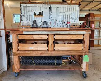 Massive Workshop Tool Collection HeavyDuty Work Bench  Ready for Your Next Project