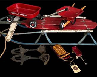 Nostalgic Wonders Vintage Sleds, Skates  Radio Flyer Collection