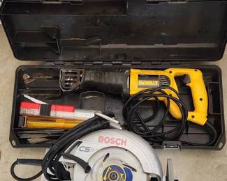 Powerful Cutting Tools DeWalt Reciprocating Saw  Bosch Circular Saw