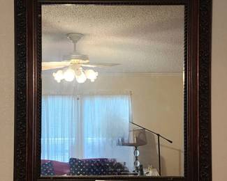  Exquisite Antique Style Dark Wood Mirror