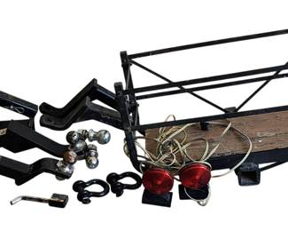Mini Utility Trailer with Hitch Accessories Magnetic Lights