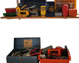 Large Collection of Shop Workshop Tools  Multiple Sets of Drill Bits, Pliers  More