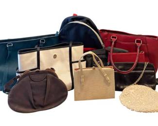 Stylish Collection of NameBrand  Vintage Purses  Claiborne, The Sak, Levenger, Tommy, and More 