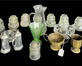 Homon, Uranium Glass, Pewter, Insulators
