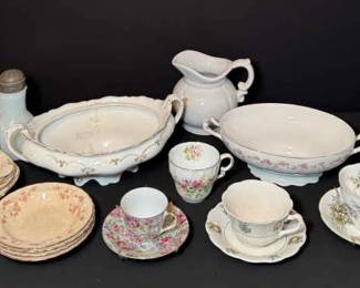Vintage Fine China Collection Featuring McCoy, Johnson Bros, Homer Laughlin, and Pope China