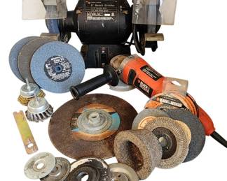 Black Decker 6 Bench Grinder with Extensive Accessories  Hand Grinder