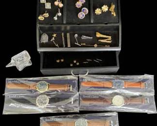 Mens Jewelry Collection with Storage,  Watches
