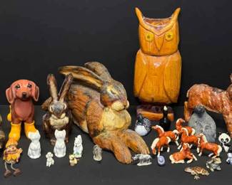 Unique HandCarved Wood Animals  Collectibles