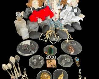 Eclectic Collection of Vintage Womens Accessories  Beloved Raggedy Ann Dolls