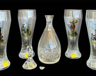 Baccarat Style Whiskey Decanter And German Seasons 