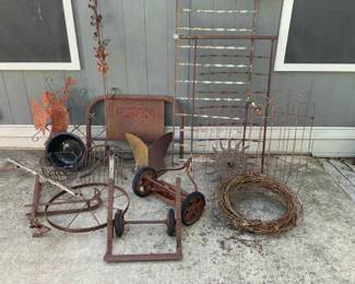 Incredible Collection of Rustic Yard Art Farm Salvage