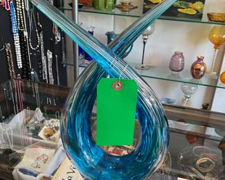 Signed Murano glass sculpture 16.5” tall $70 + tax