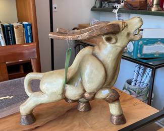 Plaster Bull Sculpture - $120+ tax. 