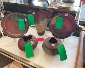 Kerry Gonzalez Raku pottery $400 + tax