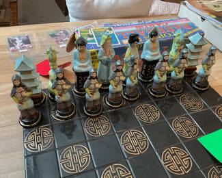 Hand made ceramic Chinese chess board 16.5” x 16.5” $180 + tax