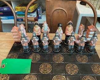 Hand made ceramic Chinese chess board 16.5” x 16.5” $180 + tax