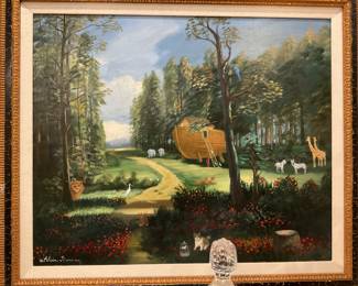 Noah’s Ark Original Oil Painting - $120 + tax 22in x23in