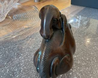 Brass horse sculpture - $80 + tax