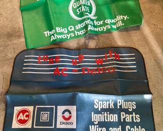 Vintage AC Delco and Quaker State Fender Covers