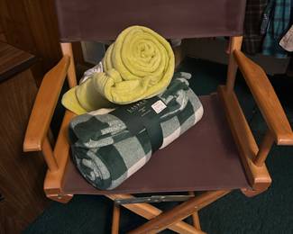 Directors Chair, and Blankets